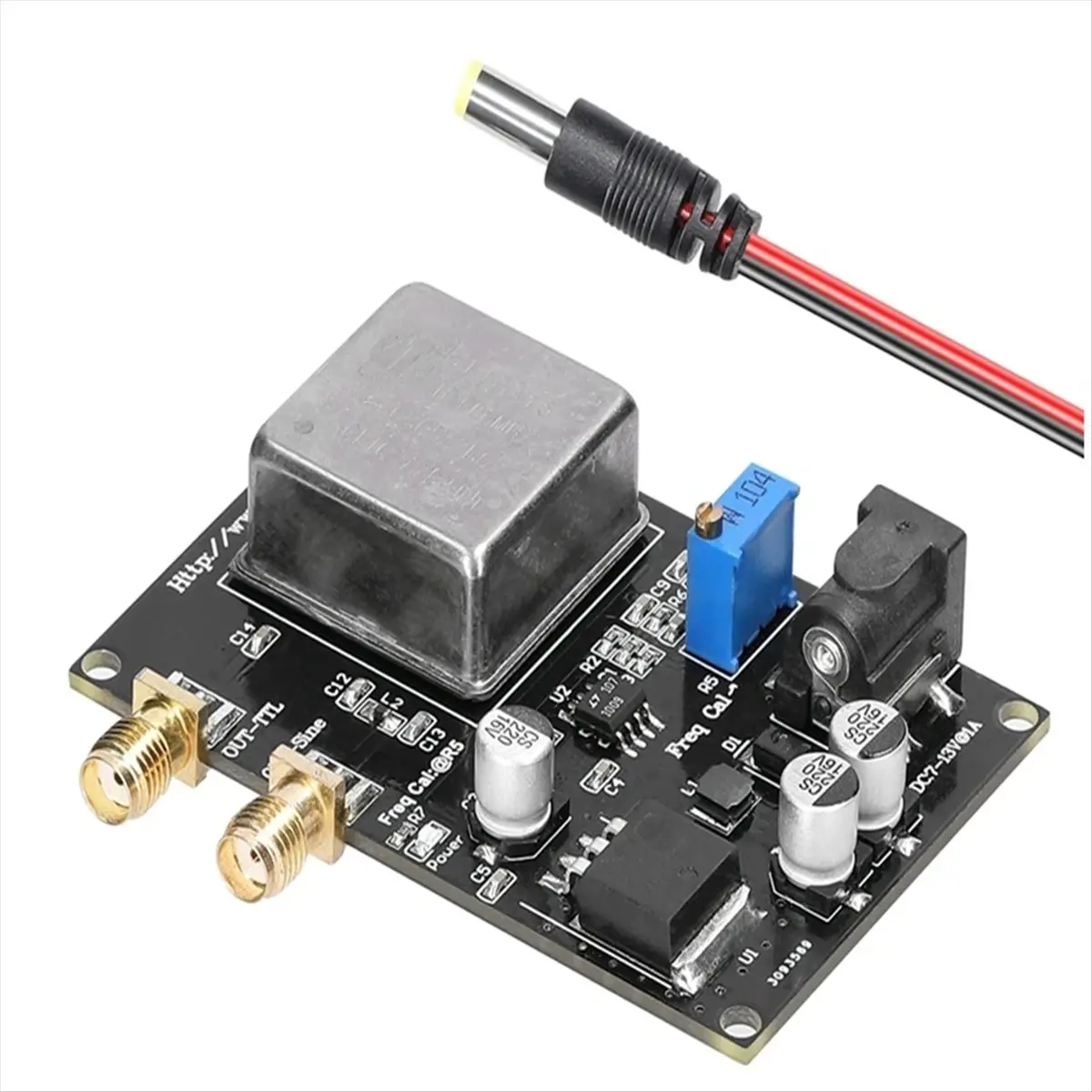 SWXF Constant Temperature 10MHz OCXO Frequency Reference Source Sine Wave Square Wave Frequency Trimming Reference Module