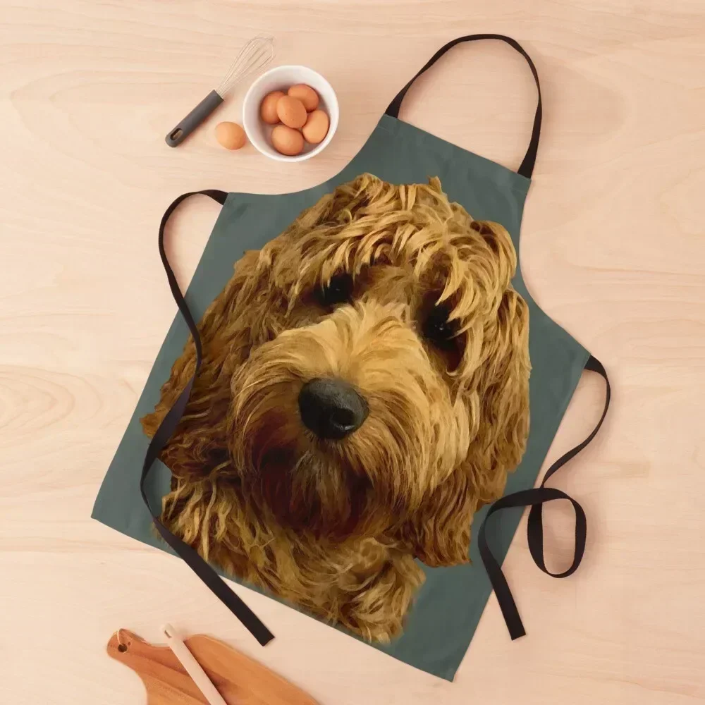 

Red Doodle Dog Apron Kitchens Accessories For Cosmetologist Utensils For Kitchen Home Supplies Apron