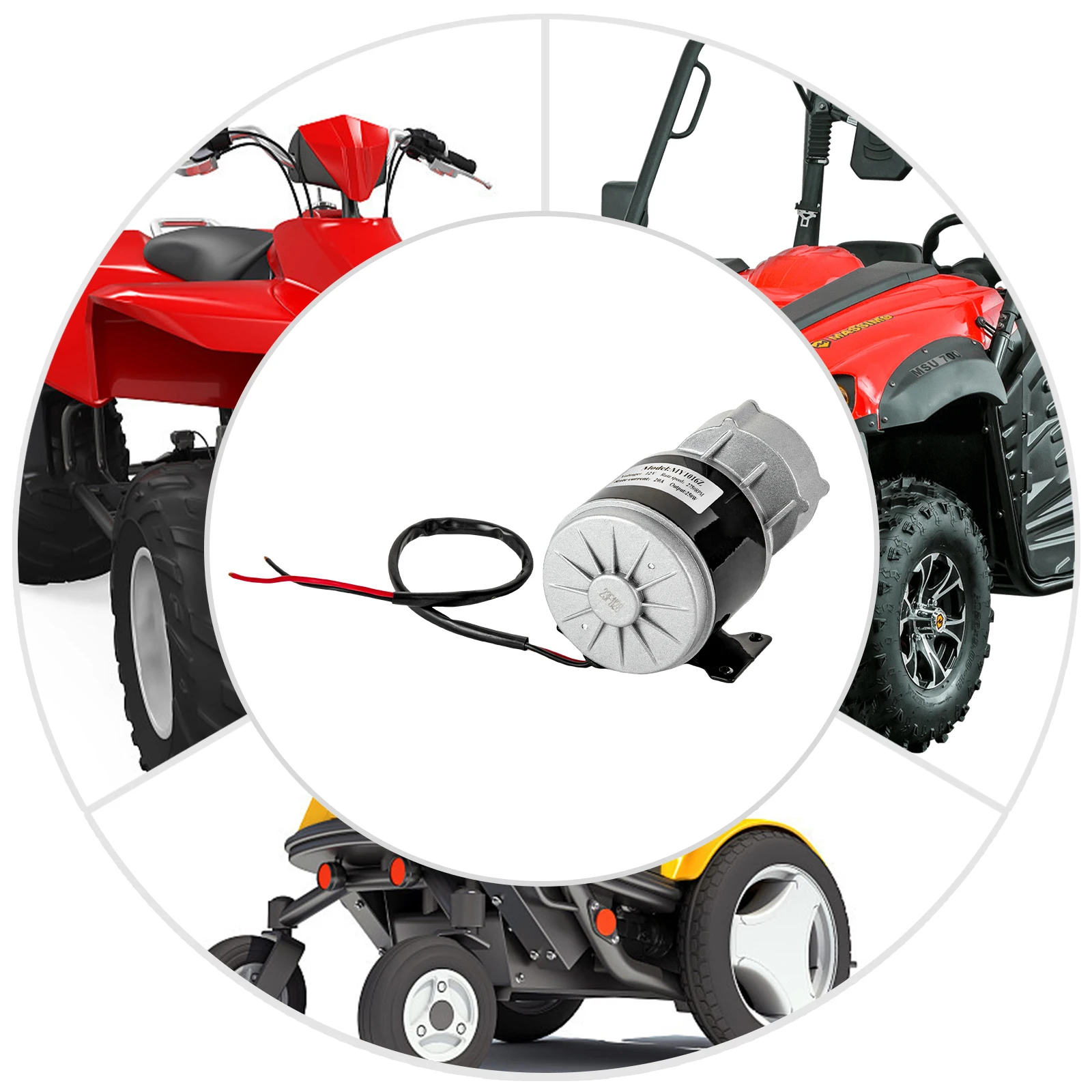 

Матовый электродвигатель постоянного тока с редуктором 12 В, 250 Вт, предварительно просверленные отверстия соотношением сторон 9:1 для электронного велосипеда, скутера, нагрузка 220 фунтов