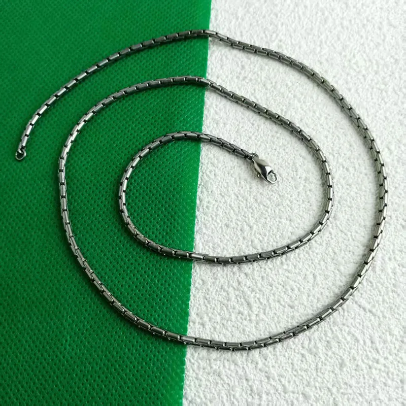

2.5mm Pure Titanium Snake Chain Necklace | Men Women Street Fashion Jewelry | Korean Style Round Pearl Chain Unisex Accessories