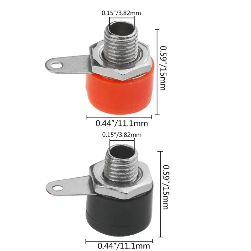 4mm DC Female Banana Socket Banana Jack Plug Panel Mount Terminal Connector Amplifier Adapter for Speaker Audio Electronic Test