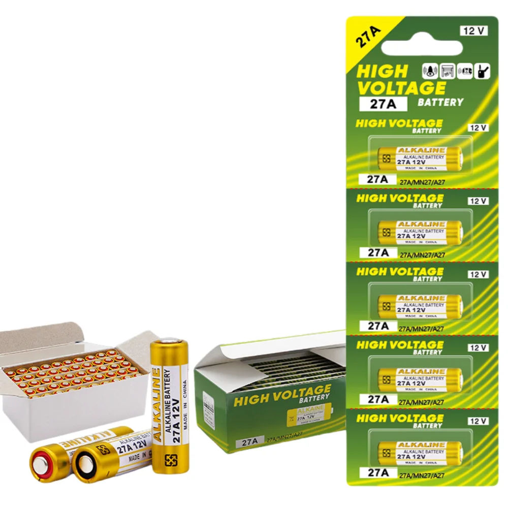 12V A27 27A Alkaline Battery 4-100PCS, Long-Lasting & Leak-Resistant for Doorbell, Alarm, Remote Control, Electric Toys