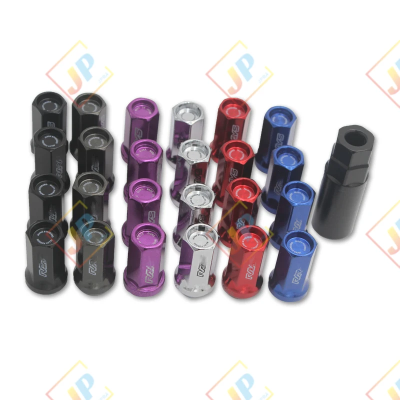 M12*1.5MM Racing Wheel Nuts Anti-theft Lock Wheels Car Wheel Hub Conversion Nut Accessories