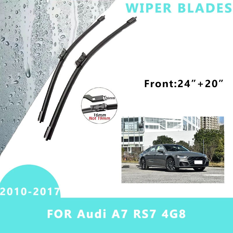 

Car Front Windscreen Wiper Blades Brushes Windshield Window Cutter Accessories 2PCS for Audi A7 RS7 4G8 2010-2017 24“+20”