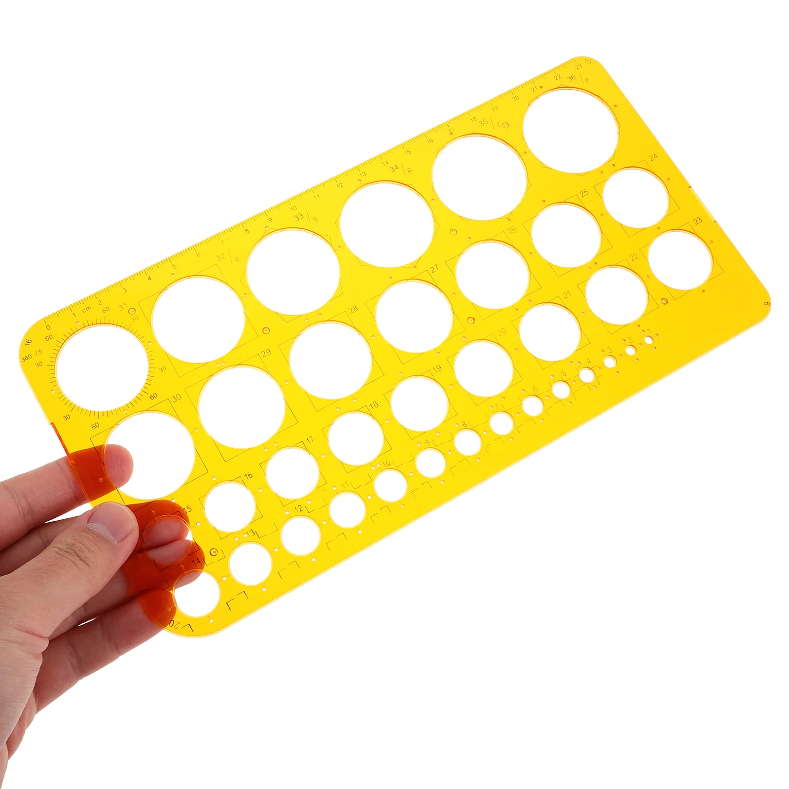 Drawing Template Ruler Geometric Circle Shapes for Architecture Engineering Draft DIY Technical Drawing Supplies