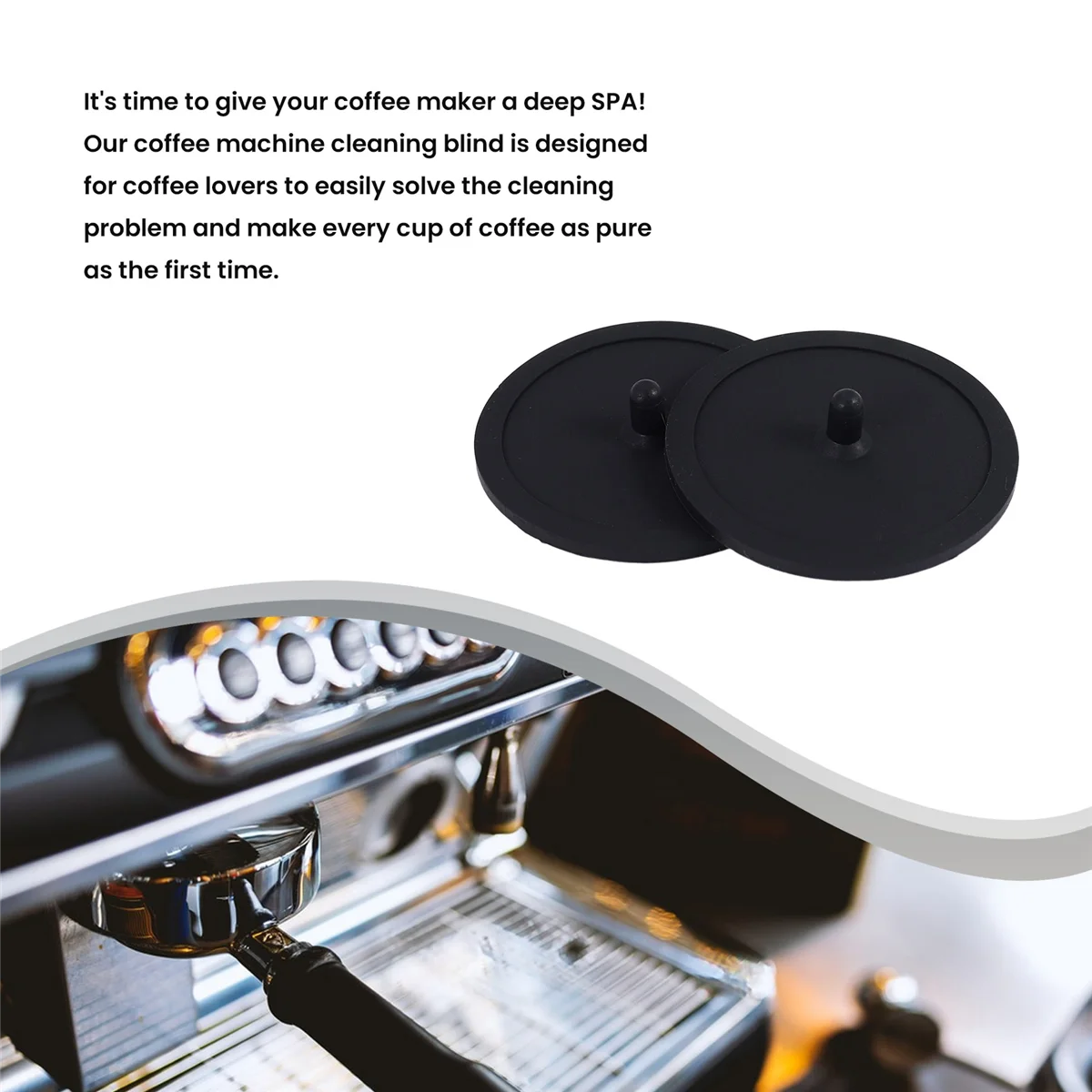 M17K 2Pcs Blind Filter Backflush Disk Rubber for Espresso Machines Brewing Head Backwashing Gasket