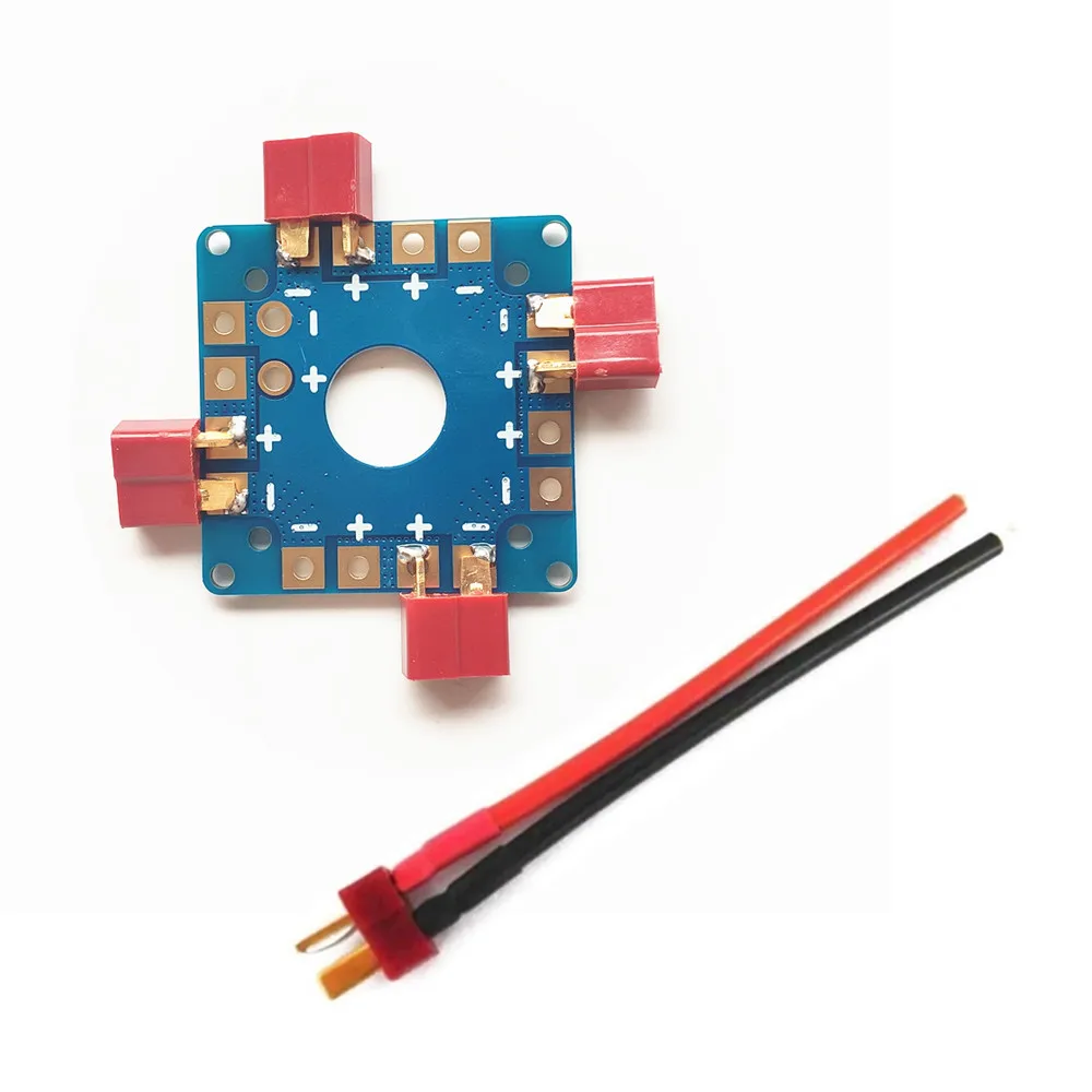 

RC Quadcopter T Style Connector ESC Power Distribution Connection Board With T-Plug Cable for RC FPV MultiCopter Aircraft Parts