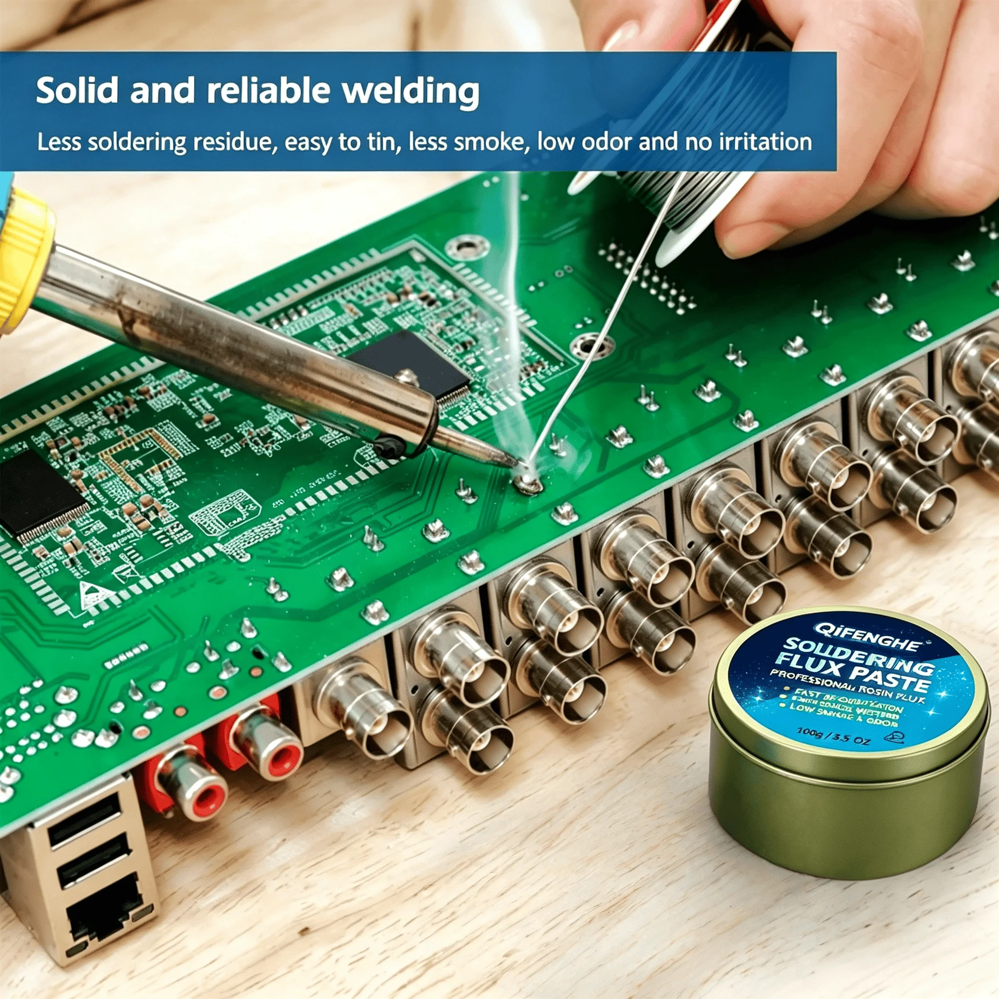 30g Soldering Flux Paste Low Smoke Non Corrosive Rosin Flux for PCB BGA IC Mobile Phone Motherboard Battery Soldering Repair