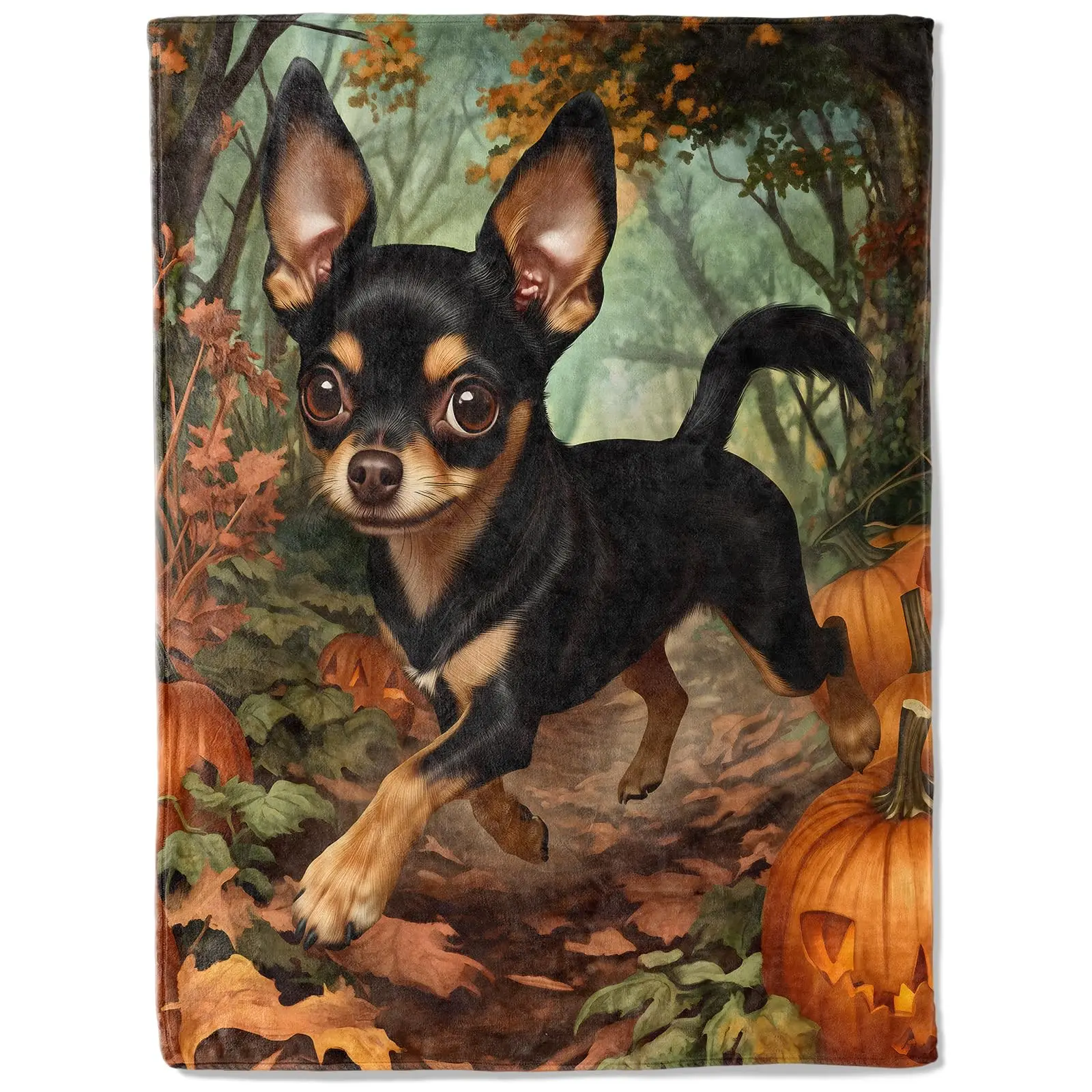 Chihuahua Dog Throw Blanket Christmas Birthday Gift for Girls Boys Soft Flannel Fleece Blanket for Couch Sofa ​Bed Home Decor