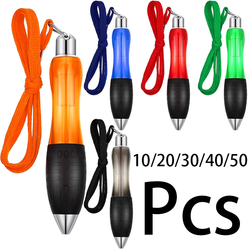 

10-50Pcs Big Fat Ballpoint Pens Heavy Weighted Retractable Tool Functional Ballpoint Pen With Hanging Rope Pens