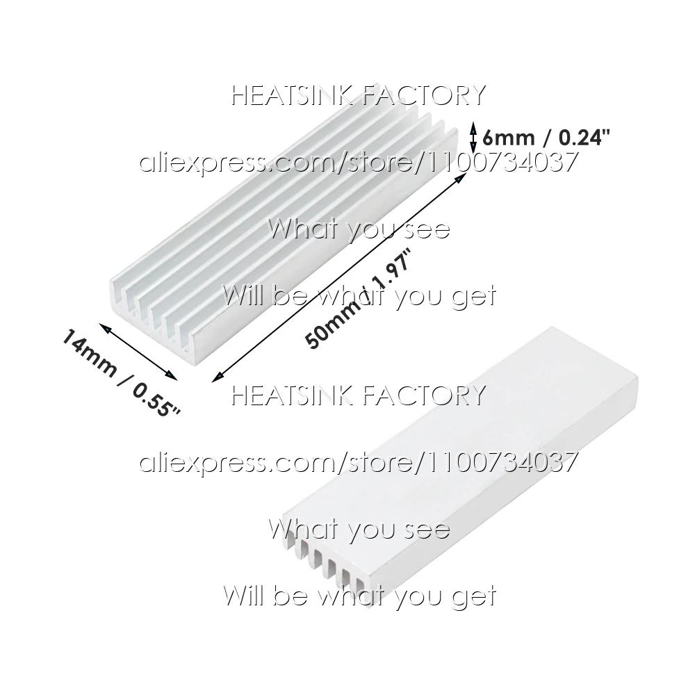 Imagem -03 - Dissipador de Alumínio para Chip Eletrônico mo Ram Amd Cpu Dissipação de Calor Dissipação de Calor