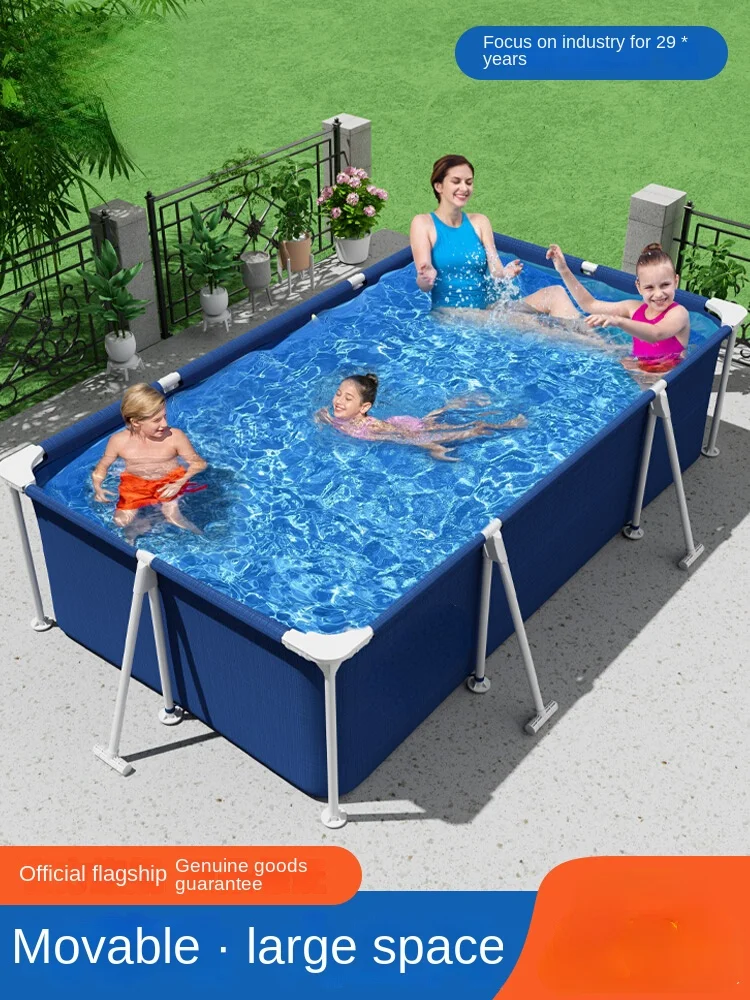 

Supported Swimming Pool Household Children's Baby Inflatable-Free Swimming Pool Family Folding Fish Pond Outdoor Pool