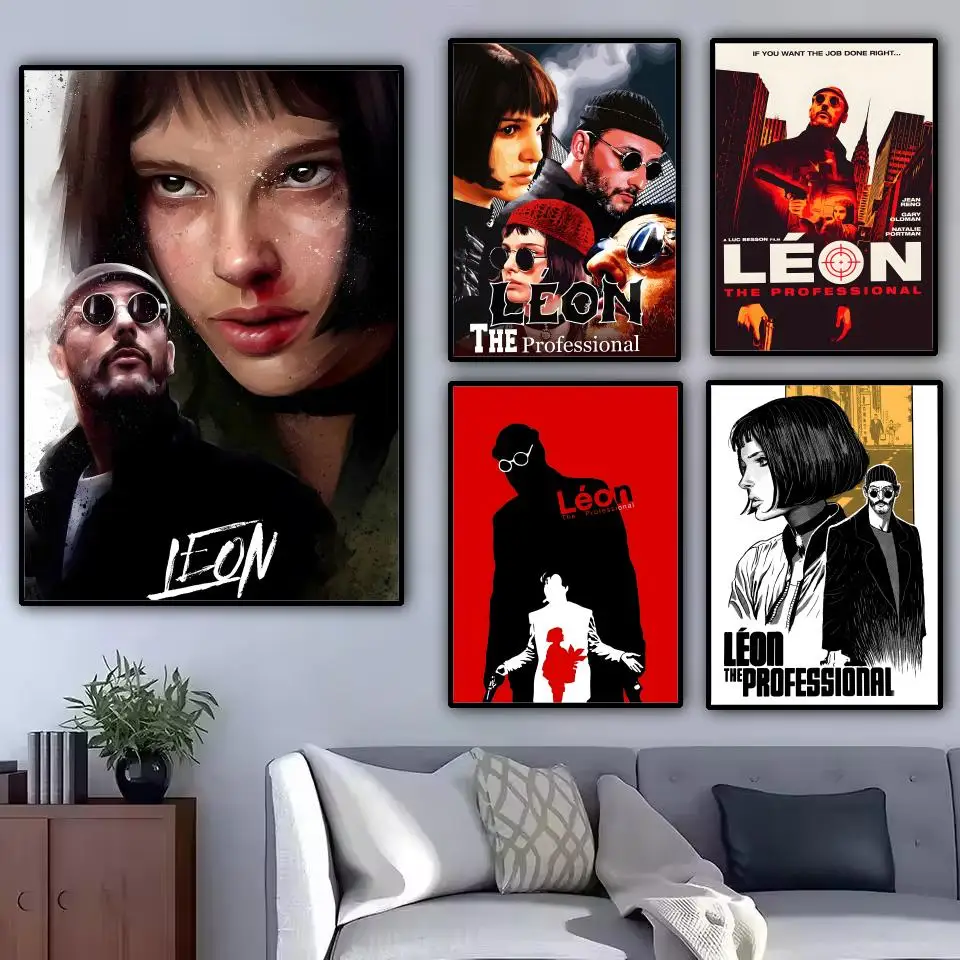 Classic Movie  Leon The Professional Painting Calligraphy Canvas Poster: Crease Free Waterproof Durable All Space Wall Decor