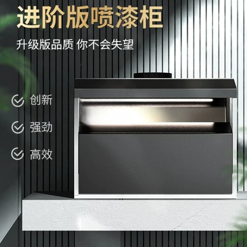 Painting household water curtain box, negative pressure box, figure spraying and coloring