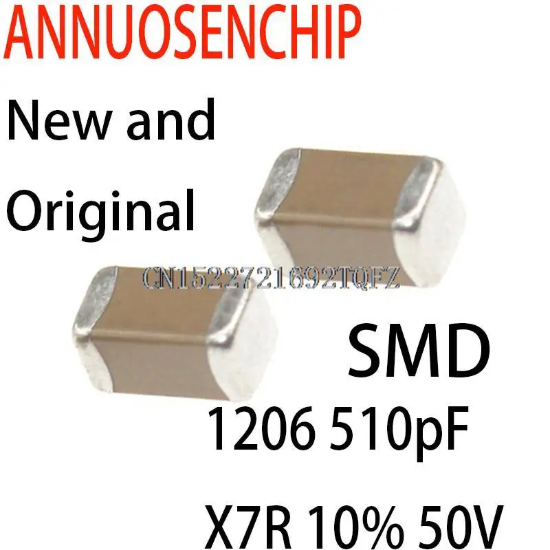 4000PCS New and Original  Error  smd capacitor 1206 510pF X7R 10% 50V