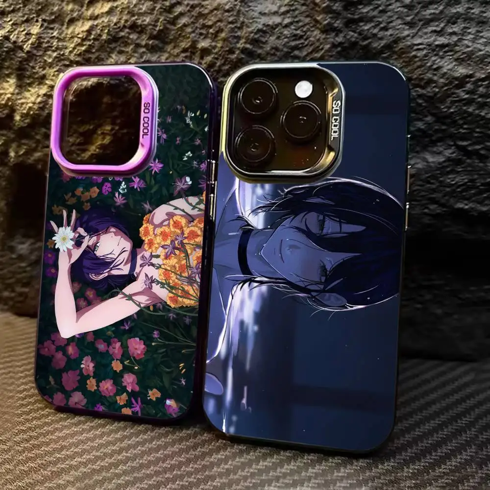 

C-Chainsaw Man R-Reze Arc Phone Case Color Silver Shell For IPhone 17 16 15 14 13 12 11 Pro Max Plus