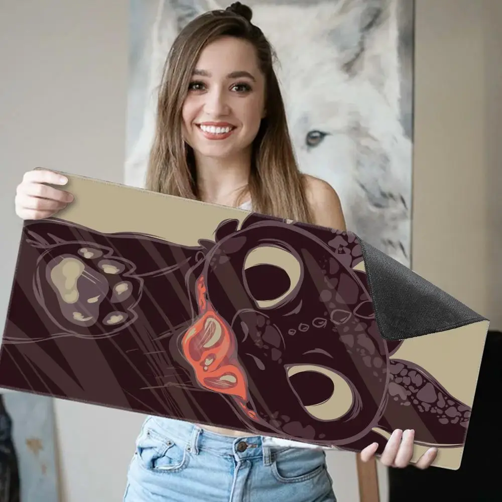 Śliczne bezzębne duża podkładka pod mysz podkładki pod mysz z podkładką pod mysz z naturalnej gumy, antypoślizgowe podkładki pod mysz do akcesoria biurowe — zdjęcie produktu 6