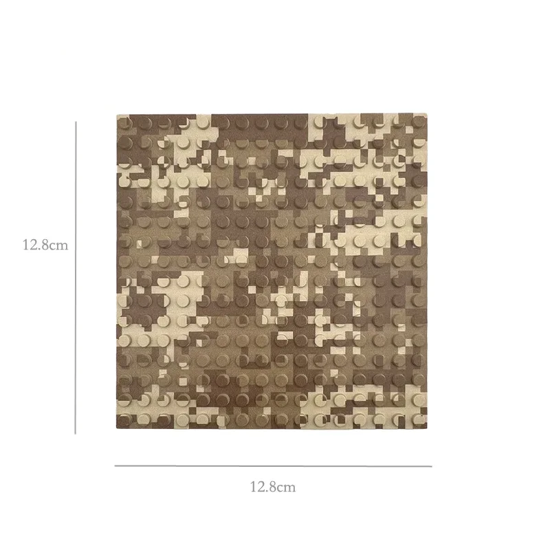 Building blocks single-sided bottom plate 16*16 particle point size 12.8*12.8 printing camouflage