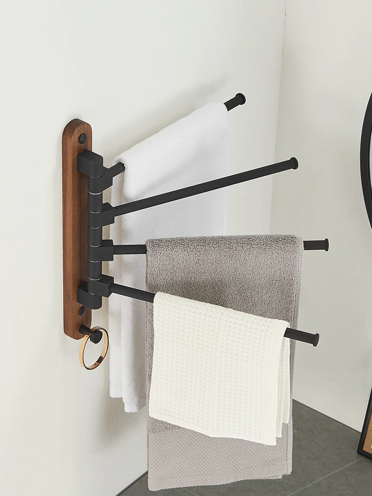 Non perforated towel rack, toilet rack, rotating towel rod