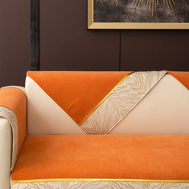 1 piece polyester material furniture dustproof cloth sofa cushion four seasons luxury non-slip seat cushion cover