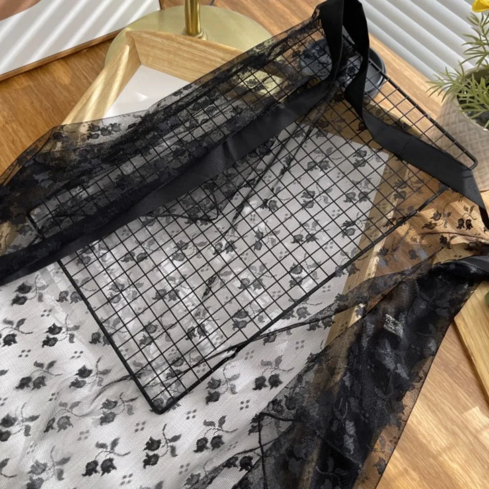 

Sheer Lace​​ Lace Up Skirt See-Through Skirt​​ ​​Glitter Sequins​​ ​​Sequins Flower Apron​​ ​​Adjustable Ties​​ ​​Lightweight