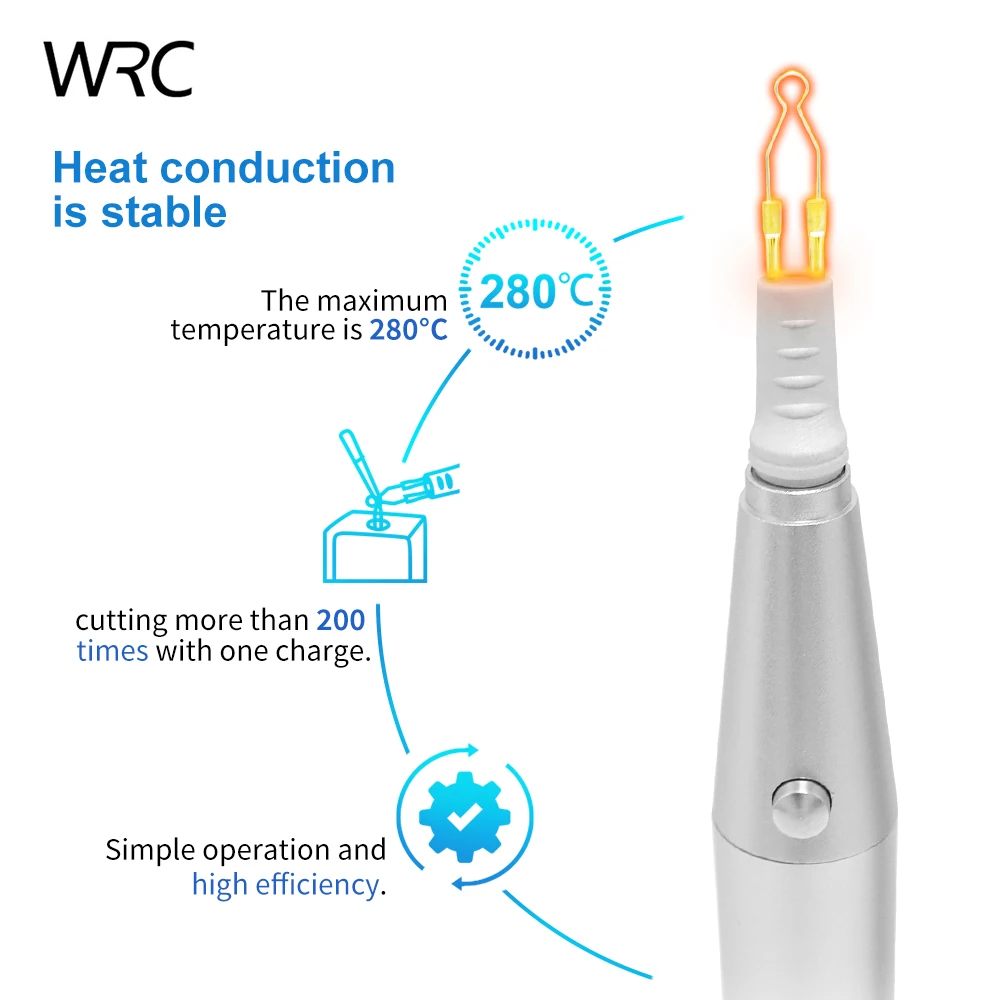 Dental Gutta Percha Cutting Heated using AA Battery Removable Model Teeth and Gum Cutter Electrocoagulation Hemostatic Pen