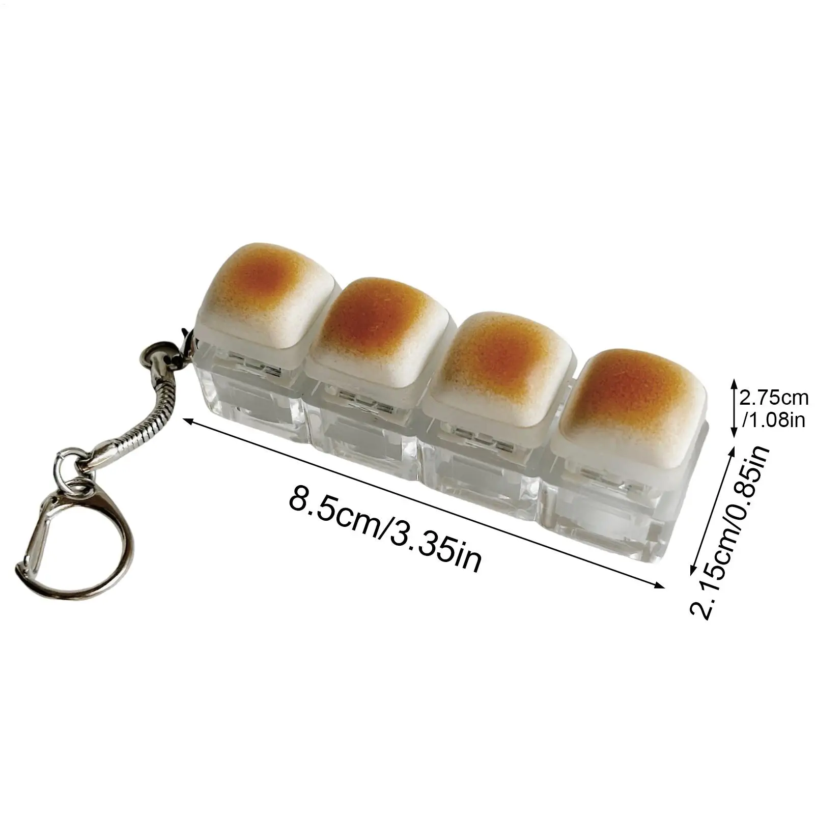 Fidget clavier Clicker Portable en forme de pain clavier porte-clés doigt Clicker sensoriel jouets amusants pour adultes enfants travail