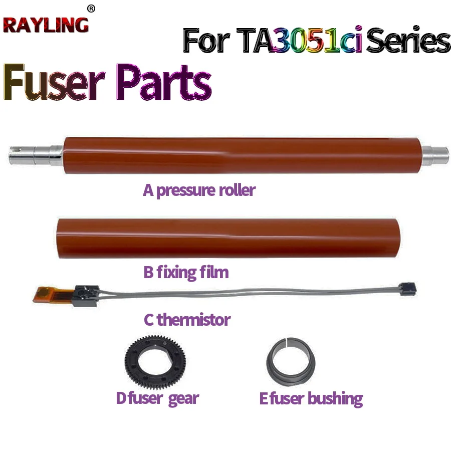 Fuser Fixing Film Sleeves Pressure Roller thermistor For Kyocera TASKalfa 3050ci 3550ci 4550ci 5550ci 3051ci 3551ci 4551ci 5551