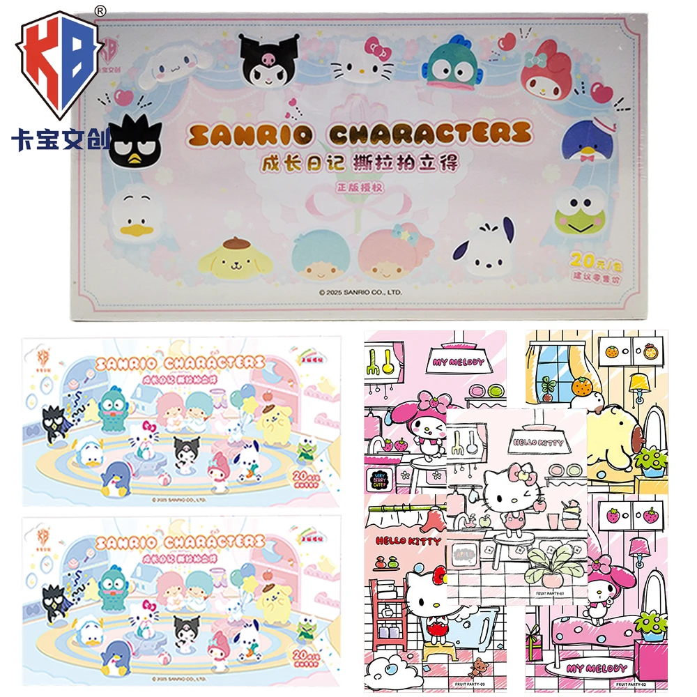 

Genuine Kabao Sanrio Classic Cartoon Character Creative Peripheral Tear Pull Polaroid Card Fans' Favorite Christmas Gifts Toys