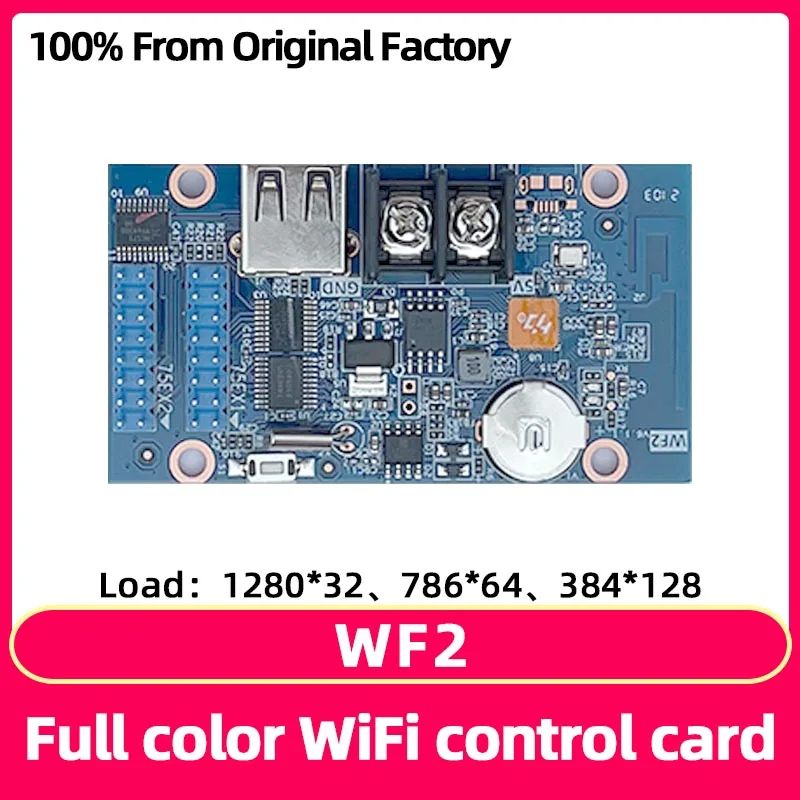 HD-WF2 For HUB75 RGB Full Color LED Module Motherboard Graphics Card LED Display Screen USB Port WiFi Control Card