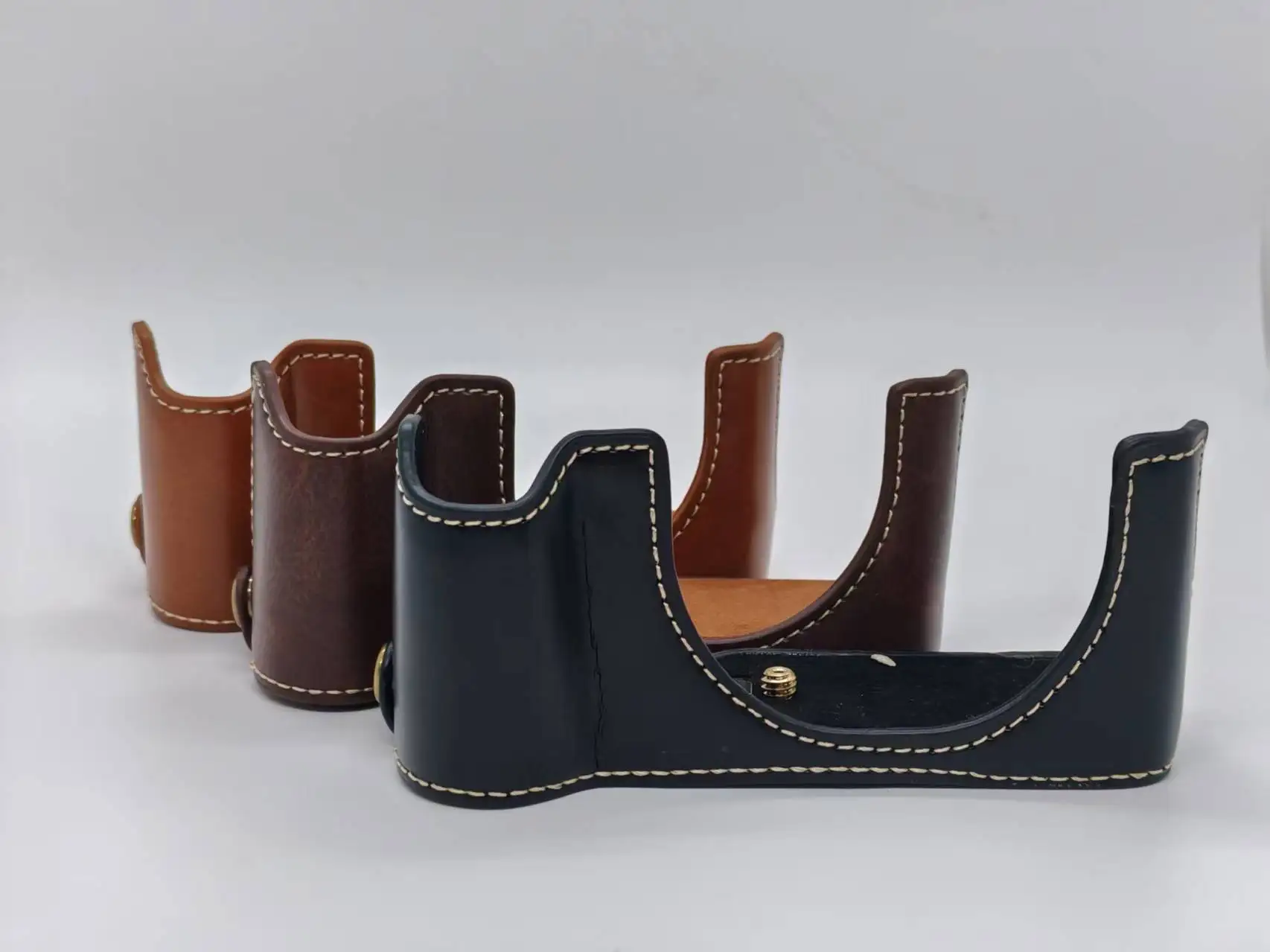 Camera Bag Bottom Case For  V1  PU Leather Half Body Set Cover With Battery Opening  Mirrorless System Camera