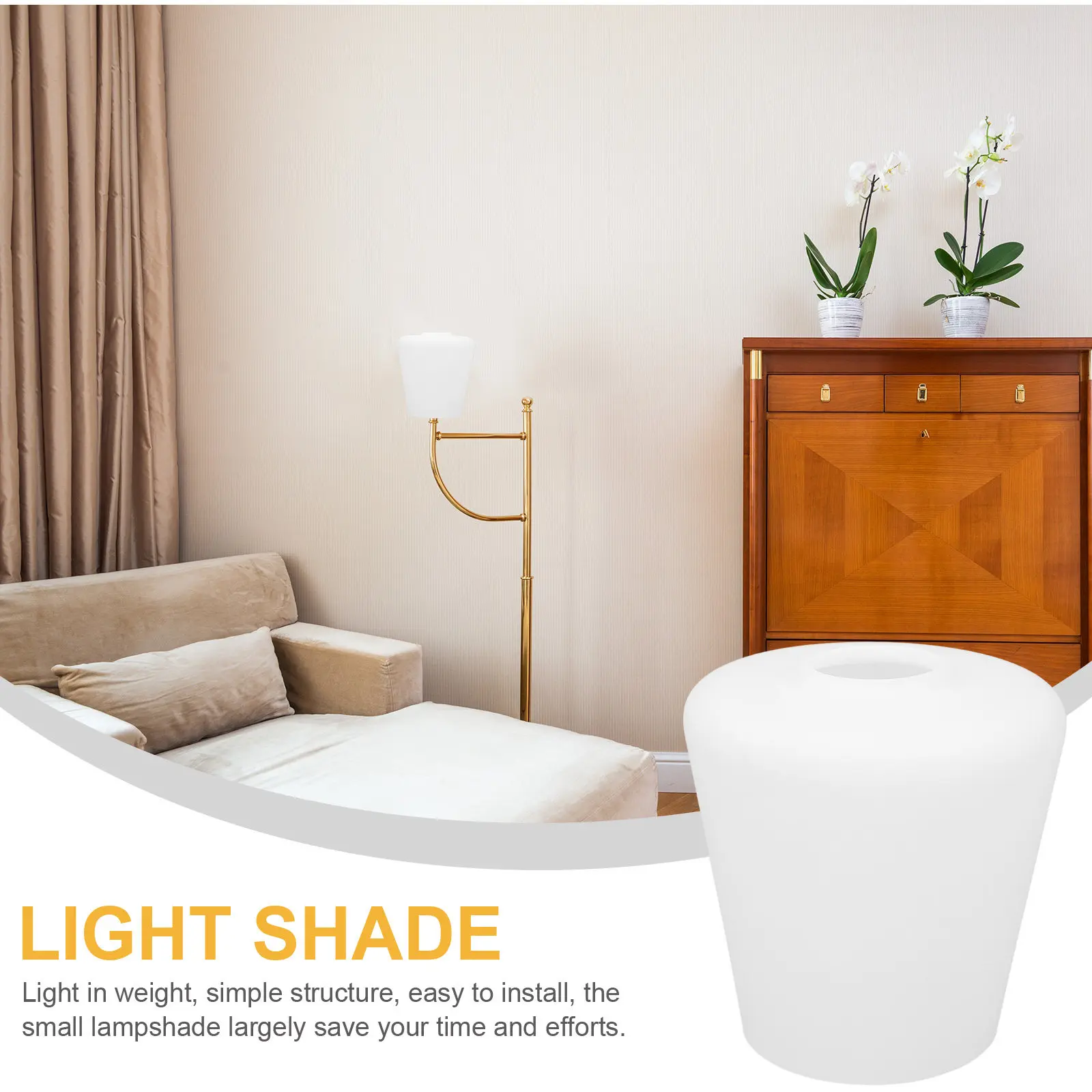 Glass Lamp Shade Stable Hard Glass Replacement Pendant Light Ceiling Light Fixture Cover Decorative Hanging Lamp