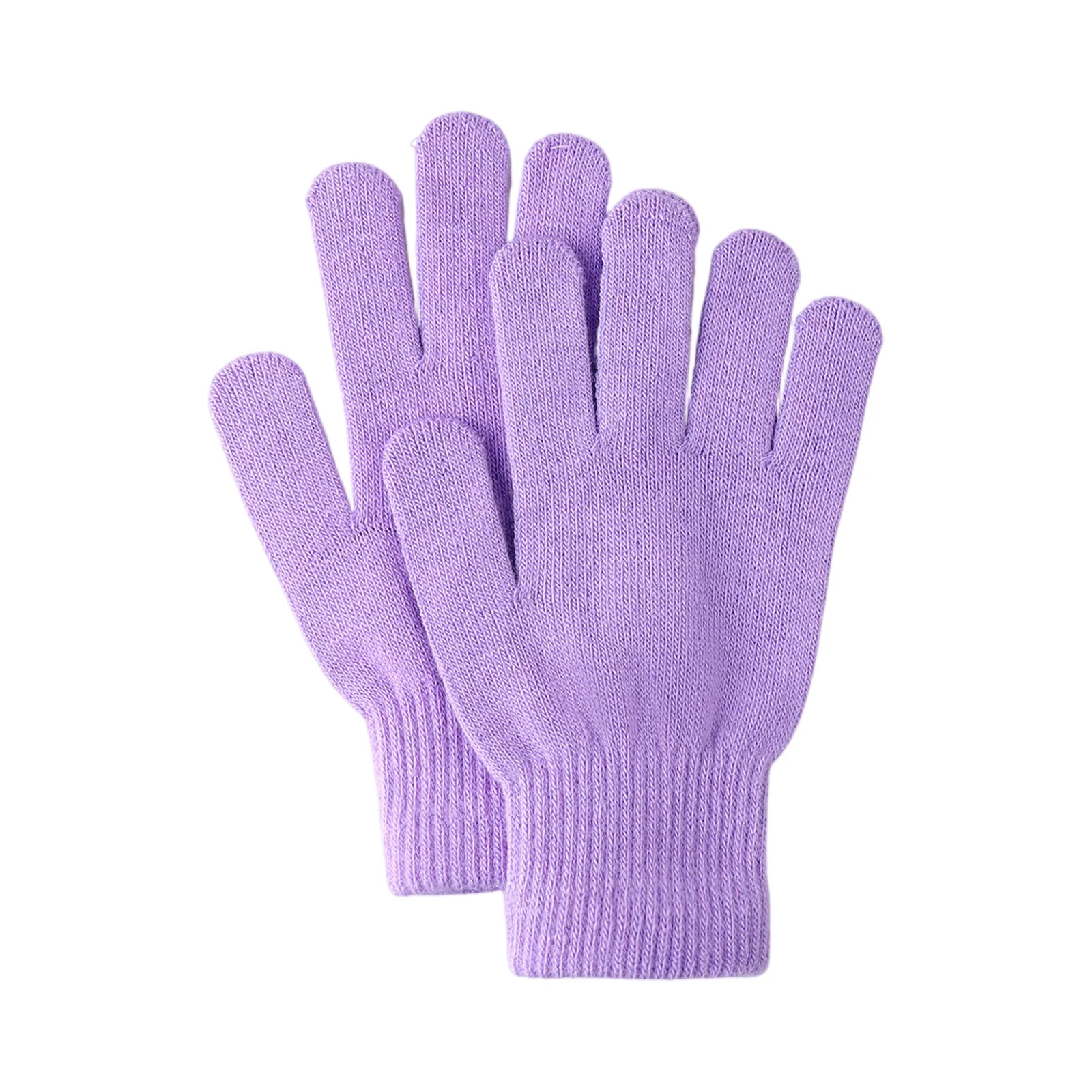 Unisex Fall and Winter Outdoor Warm Anti-slip Cycling Gloves Solid Color Basic Cold Resistant Knitted Gloves