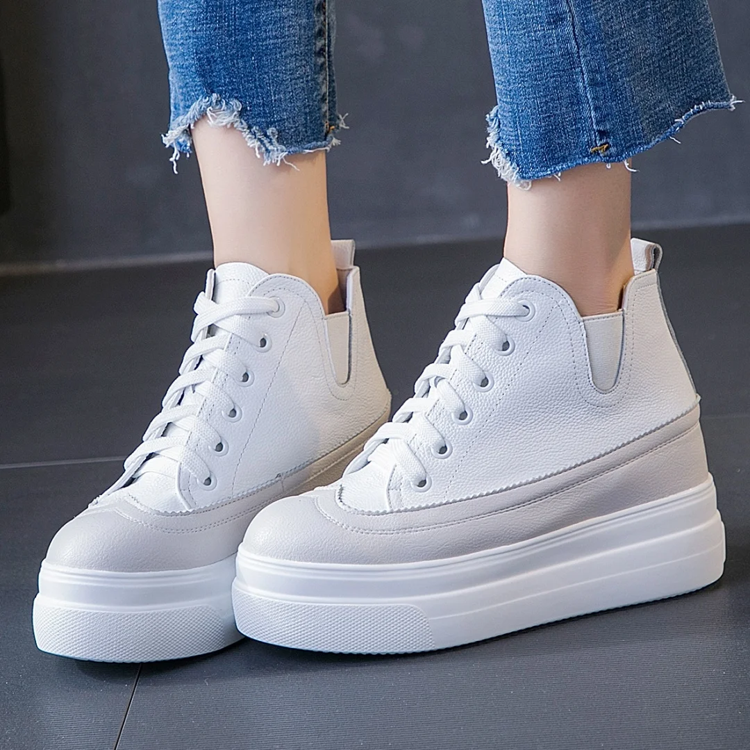 

Women's genuine letter thin thick sole platform flats lace-up high top sneaker round toe soft comfortable casual espadrille shoe