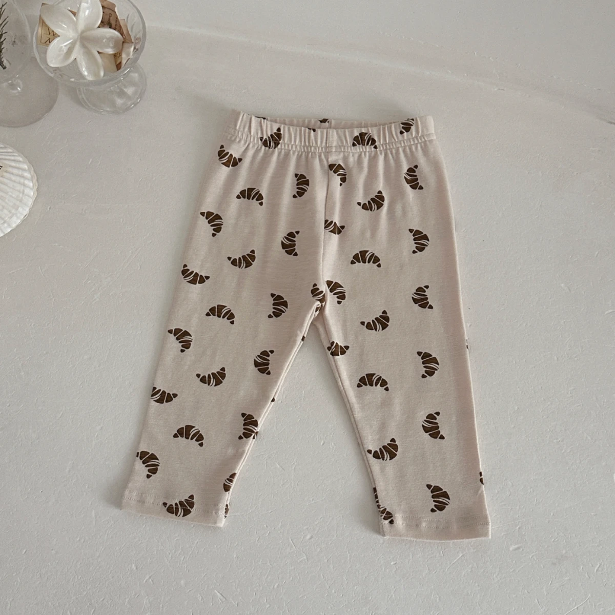 Spring Autumn Infant Cartoon Printed Stretch Pants, Baby Boy Girl Elastic‑Waist Soft Casual Leggings Trousers