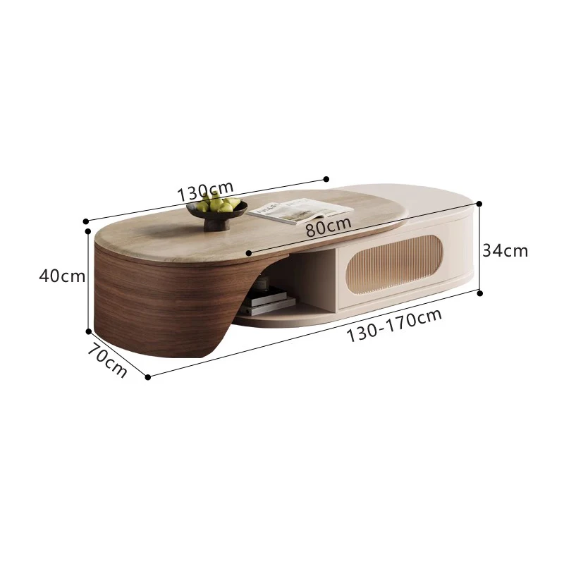 Coffee Table With Storage Glam Runner Extendable Coffee Table Living Room Furniture