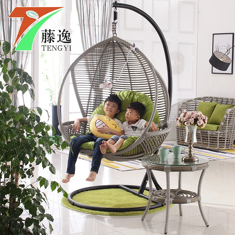 Hanging Basket Swing Hanging Chair Household Balcony Indoor Rattan Bird's Nest  Chair  Basket Bedroom Living Room