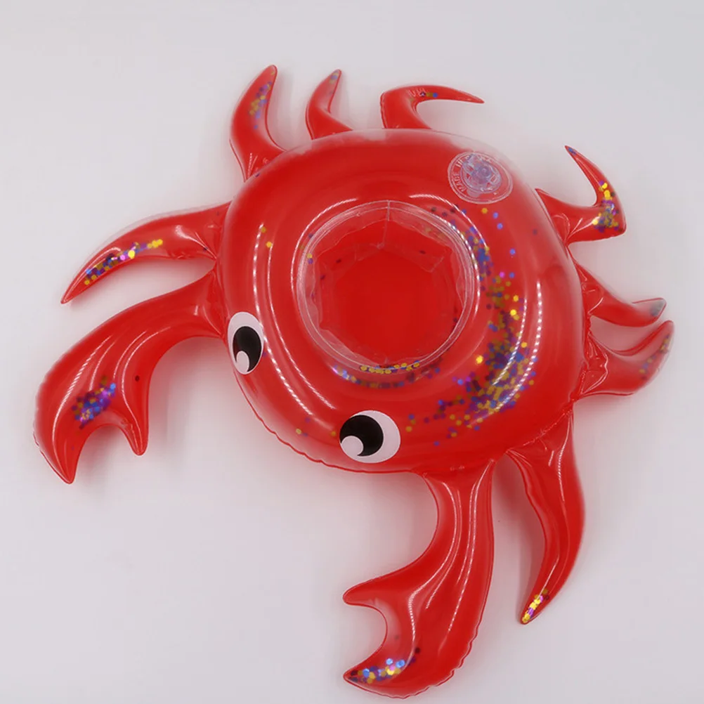 5 pièces porte-gobelet gonflable PVC forme de crabe flottant dessous de verre piscine fête décor gonflable porte-boissons flotteurs sous-verres