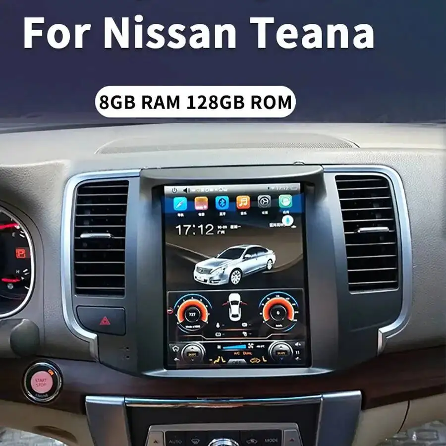 256GB Android 15 Multimedia Video Player For Nissan Teana J32 2008 - 2013 Car Radio Navigation GPS No 2din Dvd Screen Head Unit