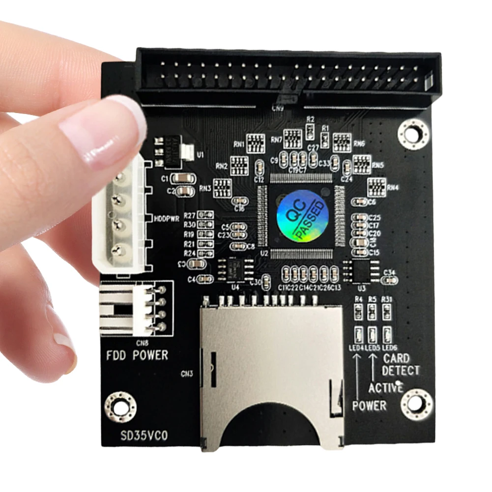 

SD к IDE 3,5-дюймовый 40-контактный адаптер жесткого диска IDE 40-контактный разъем адаптера IDE Поддержка карт памяти для Dos Linux Windows
