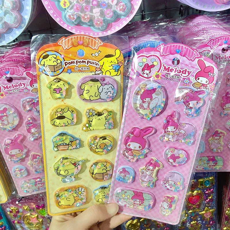 1/5pcsSheet DIY Notebook Album Diary Handbook Decoration Cute Anime Kawaii Sanrio 3D Shake Sticker For School Student Stationery image 4
