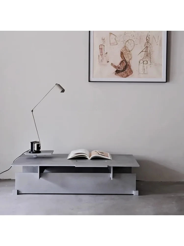 

Современный простой итальянский легкий роскошный алюминиевый чайный столик для небольшой квартиры с врезной структурой и шиповым соединением