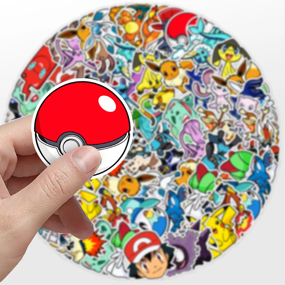 10/30/50 pz Anime Pokemon adesivi carini decalcomanie fai da te Notebook Laptop telefono valigia bici Graffiti divertente cartone animato adesivo giocattolo per bambini