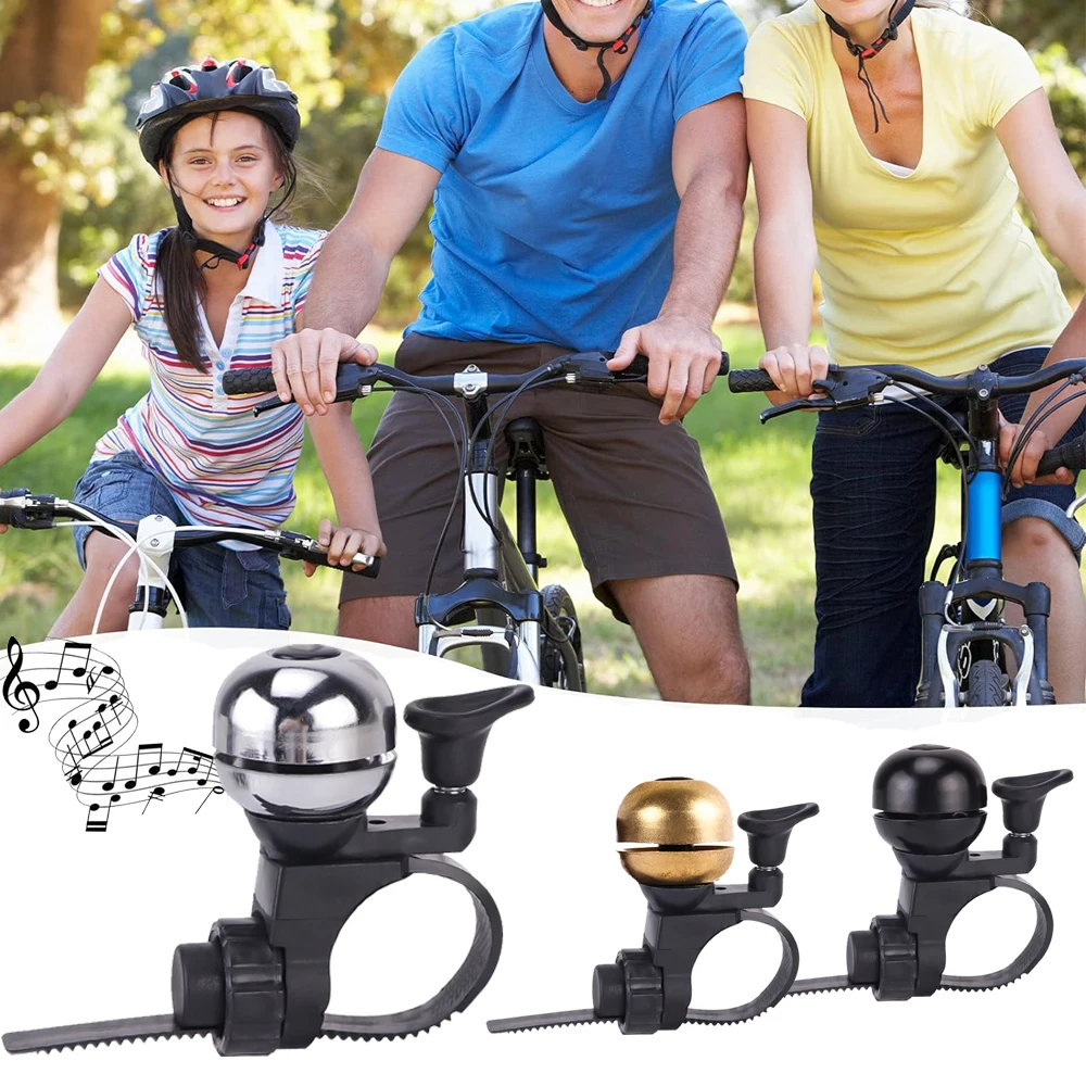 1pc Black/Gold/Silver High Quality Hand Movement Road Bicycle Bell Loud Horn Cycling Bell Portable Bicycle Universal Accessories