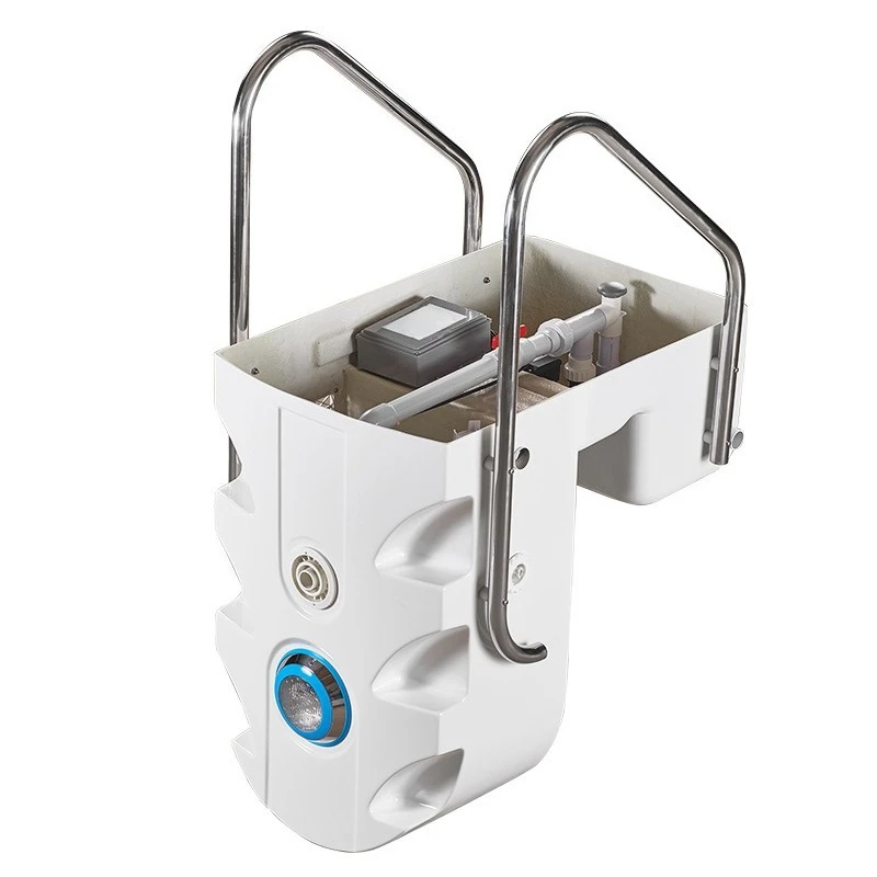 

Swimming pool wall machine, filter integrated cleaning and disinfection circulating water pump