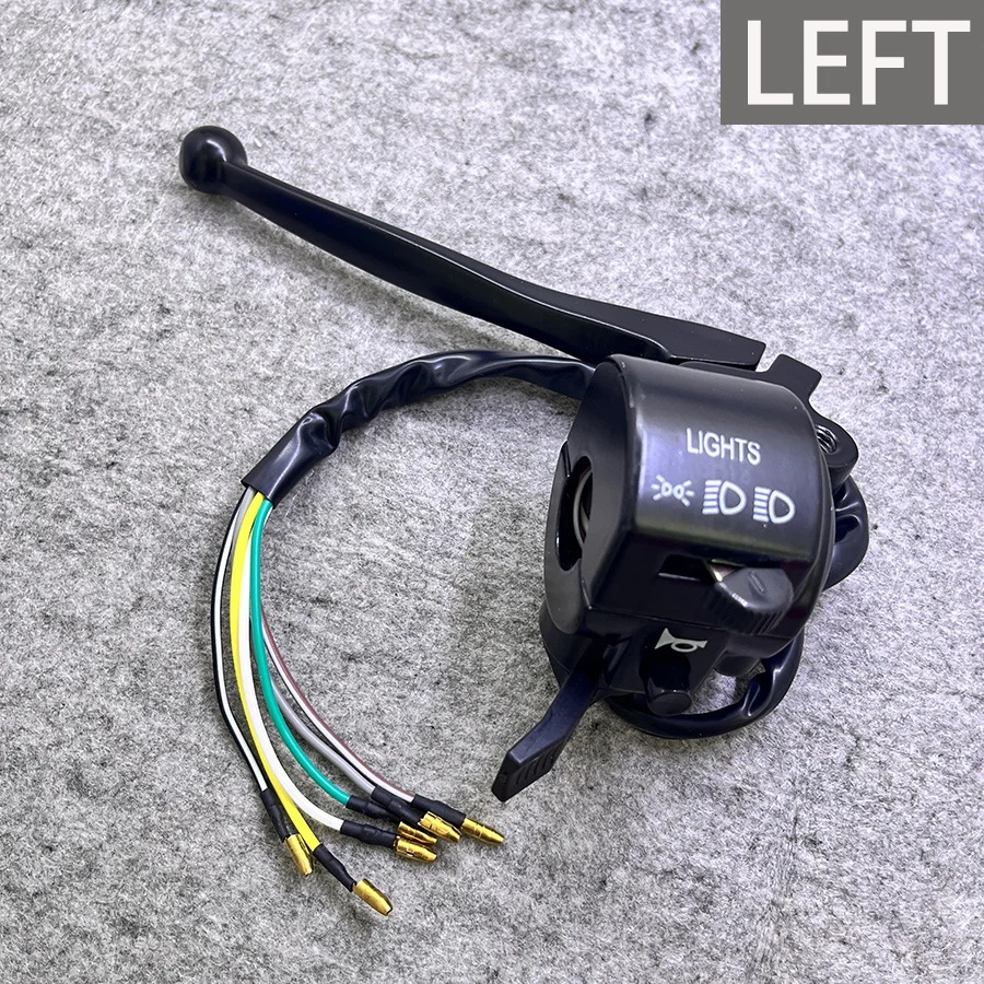 Left Right Alloy Black Motorcycle Handlebar Switch With Brake Clutch Lever Turn Signal Light Button For Suzuki Haojue AX100 A100