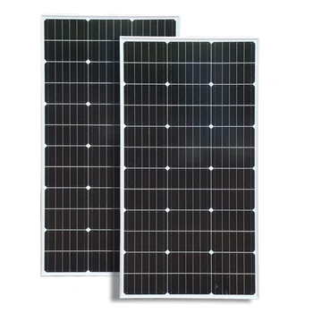 BOGUANG Glass Solar Panel 리지드 태양 전지 패널 세트, 유리 태양 전지 패널, 배터리용 광전지 충전, 100W, 200W, 2 개, 100W, 18V 