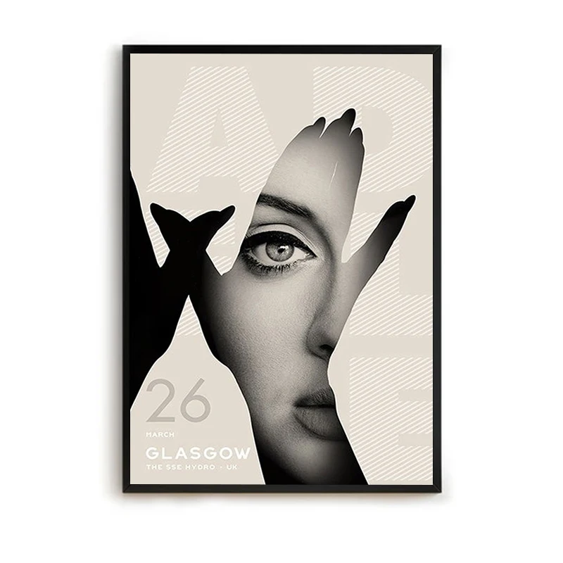 Adele Singer Poster Interior Paintings Wall Decoration for Home Accessory Decor for Room Picture on the Wall Art Canvas Painting