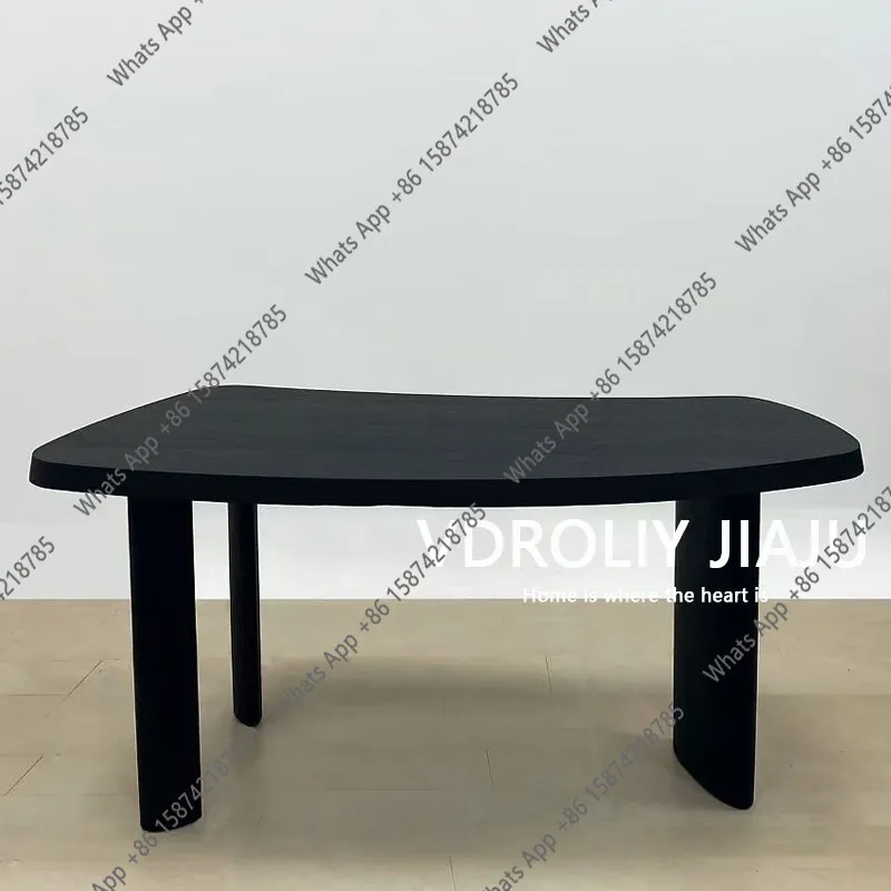 

Simple modern computer desk special-shaped solid wood office boss table light luxury designer workbench negotiation table