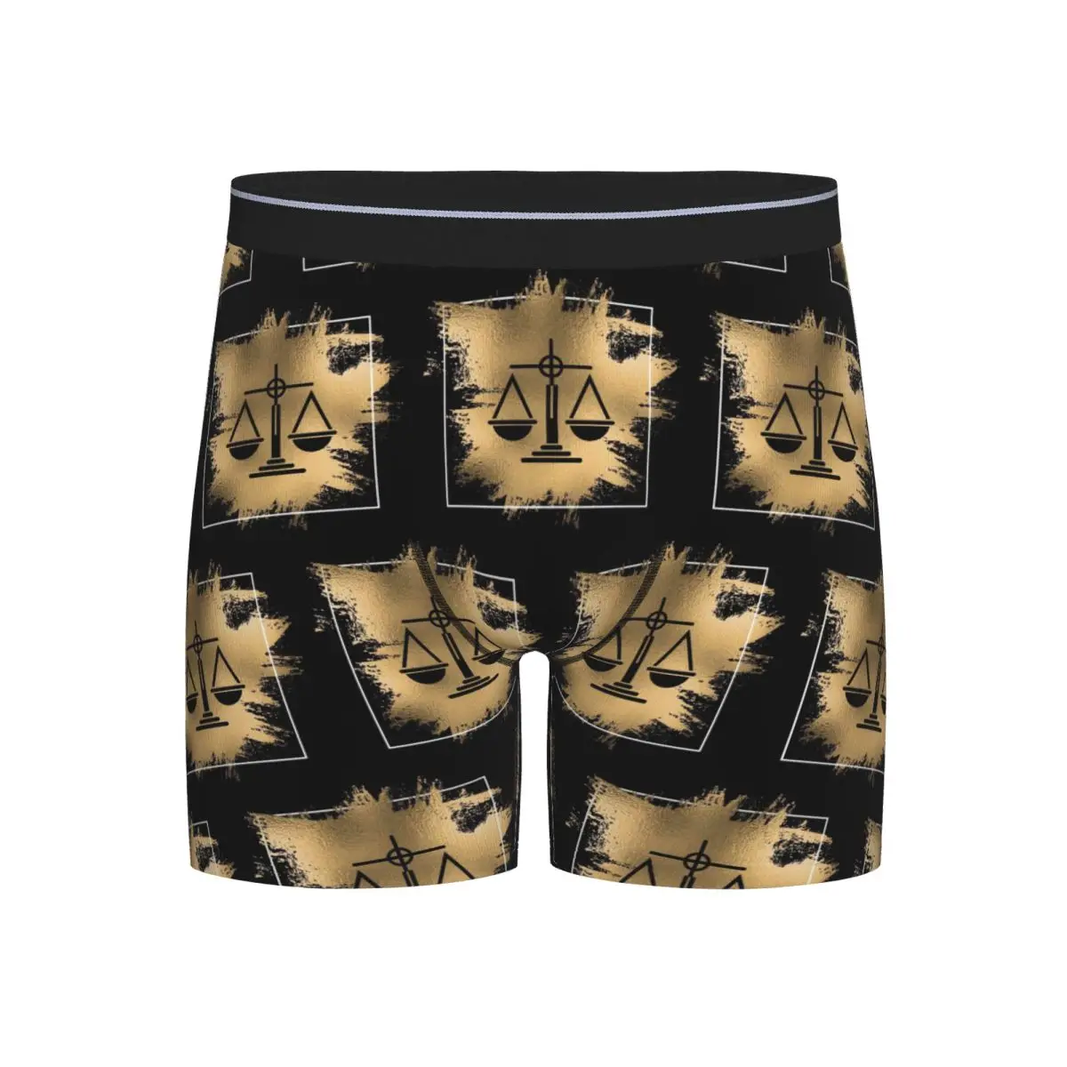 

Long Boxer Underpants Shorts Gold Scales Of Justice Law Logo Lawyer Legal Party Panties Male Ventilate Underwear for Homme Man